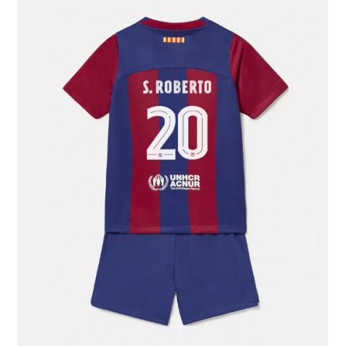 Barcelona Sergi Roberto #20 Domaci Dres za djecu 2023-24 Kratak Rukav (+ Kratke hlače)